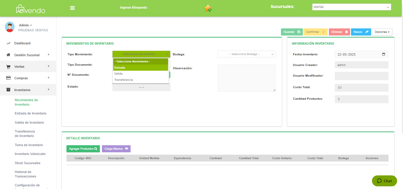 plataforma de punto de venta ioVendo y su control de stock para negocios 