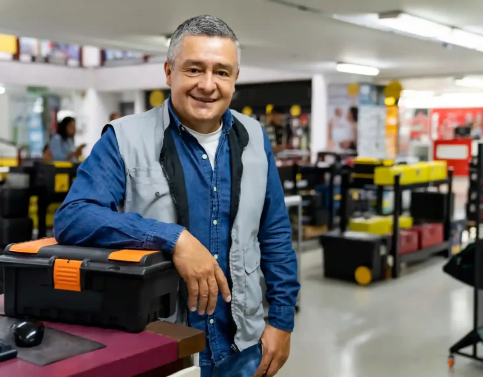 hombre mejorando la salud de su inventario